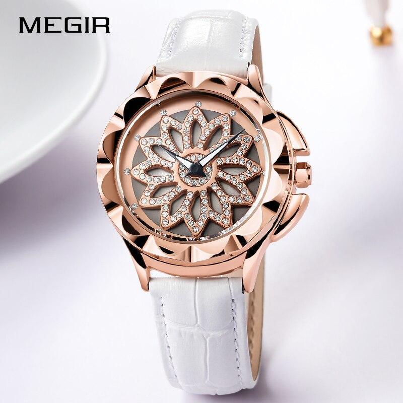 Women's Luxury Flower Dial Watch ⌚🌸✨ Analog Quartz Waterproof Leather Strap | Red, White & Black ❤️🤍🖤