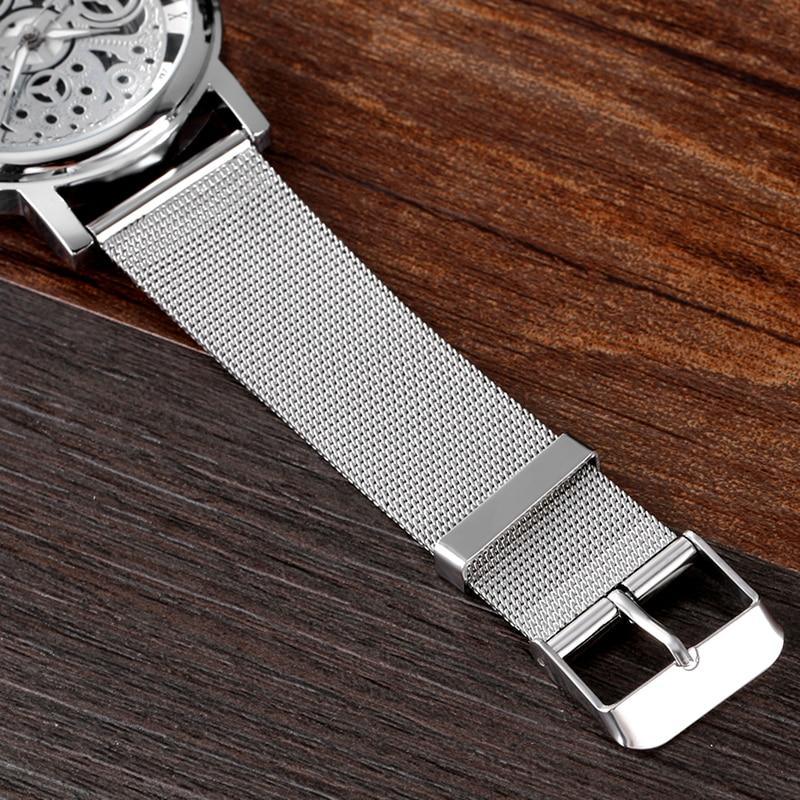 Unisex Luxury Metal Bracelet Watch ⌚✨ Unique Steel Design Elegant Gift | Silver & Gold 🤍🖤