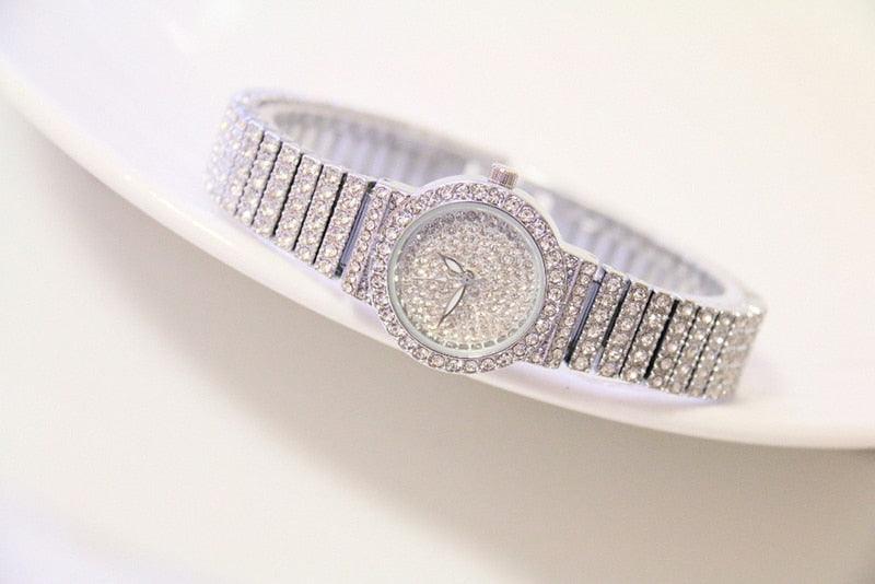 Women's Luxury Iced Out Crystal Rhinestone Watch ⌚✨ Small Dial Rose Gold Quartz | Rose Gold, Gold & Silver 🌹🤍