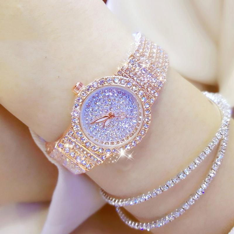 Women's Luxury Iced Out Crystal Rhinestone Watch ⌚✨ Small Dial Rose Gold Quartz | Rose Gold, Gold & Silver 🌹🤍