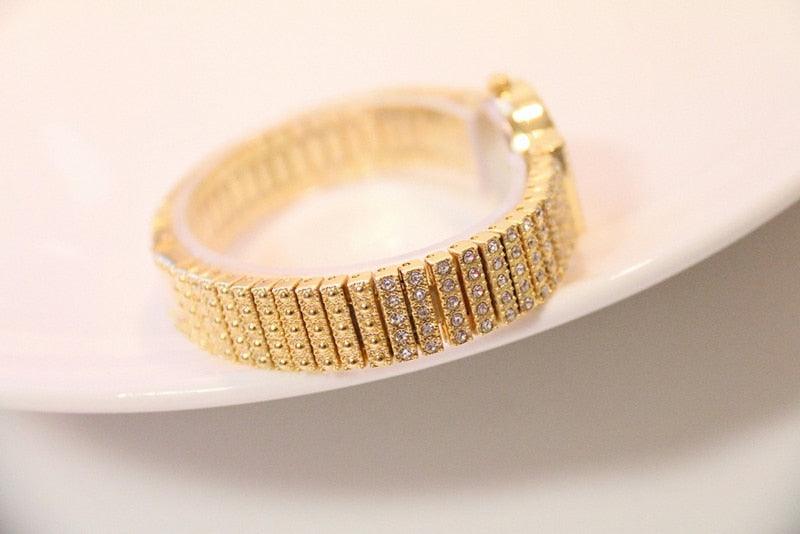 Women's Luxury Iced Out Crystal Rhinestone Watch ⌚✨ Small Dial Rose Gold Quartz | Rose Gold, Gold & Silver 🌹🤍