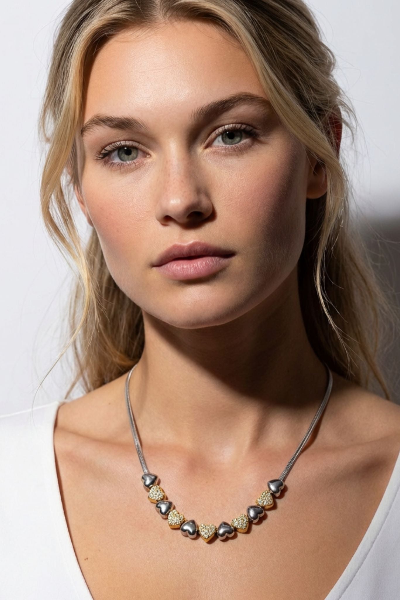 ✨Sienna Waterproof Heart Teardrop Y-Necklace Two Tone🛍️