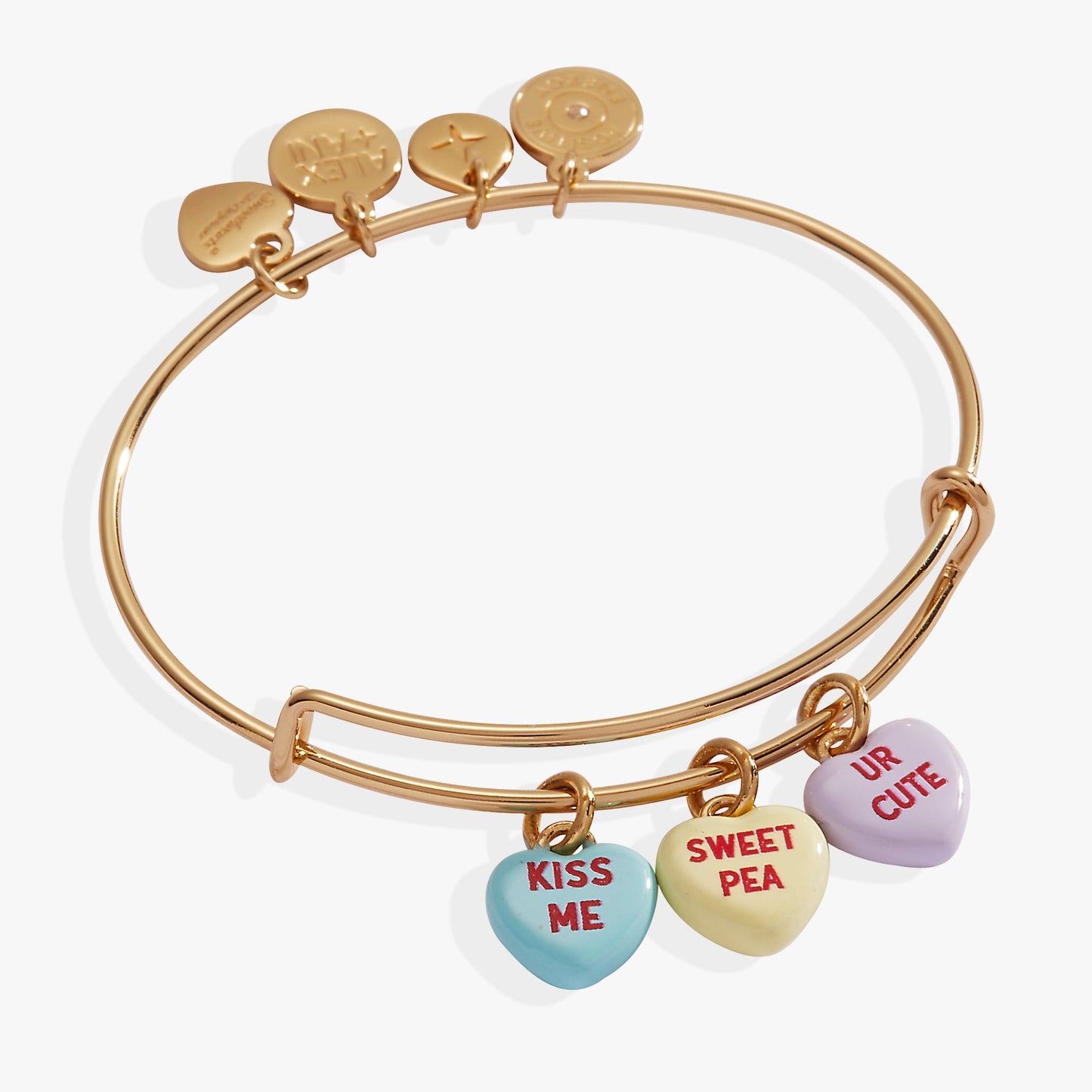 Sweethearts® Multi-Heart Charm Bangle ✨💛 Luxury Gold Elegant Charm Bracelet | Diamond Princess Boutique 💎👑