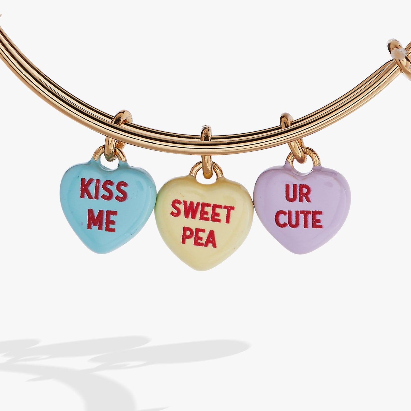 Sweethearts® Multi-Heart Charm Bangle ✨💛 Luxury Gold Elegant Charm Bracelet | Diamond Princess Boutique 💎👑