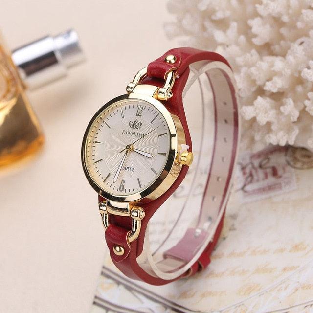 Women's Luxury Casual Round Dial Watch ⌚✨ Analog Quartz PU Leather Strap | 6 Colors 🤍🖤❤️