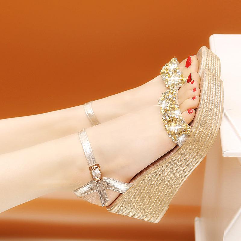 Espadrille Platform Wedge Sandals ✨👠🌸 Women's Buckle Strap Peep Toe Slingback | 5 Colors 🥇🪩🤍